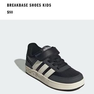 Adidas Boys Breakbase Shoes 2.5 NWT NIB Black Blue